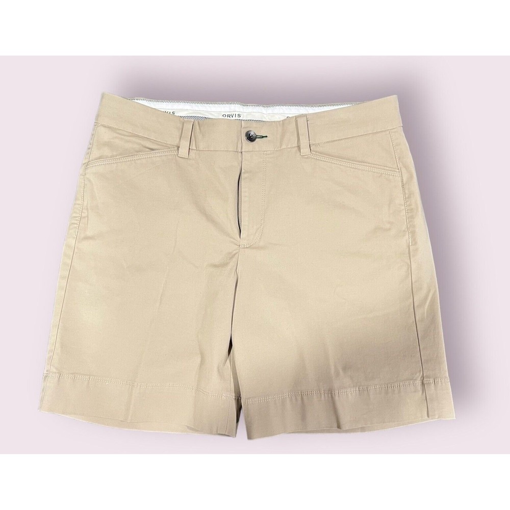 Orvis Flagstone Shorts Women Size 12 Khaki